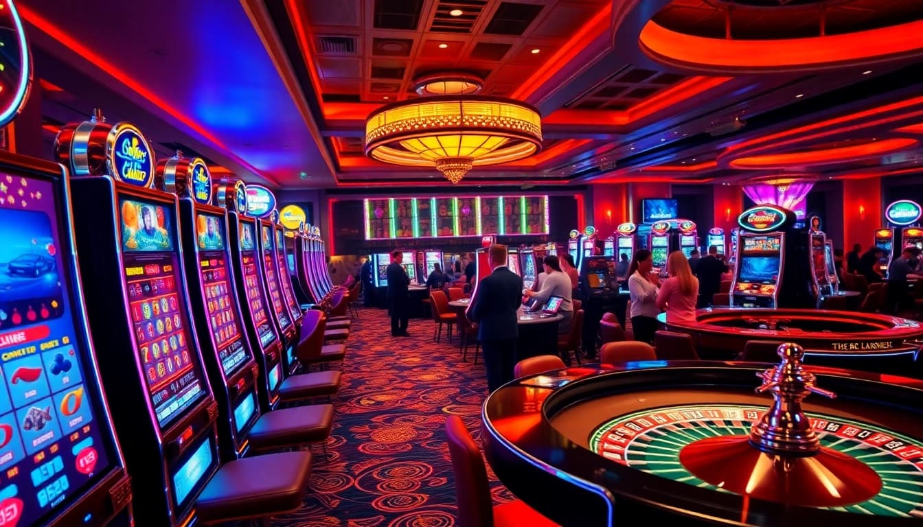 Experience thrilling games at a Non gamstop casino Uk with vibrant lights and engaging players.
