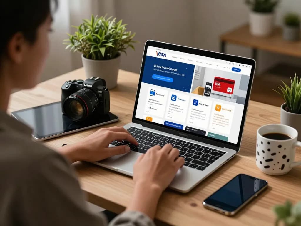 Buy ezzocard with ease in a cozy home office setup showcasing virtual prepaid card options.