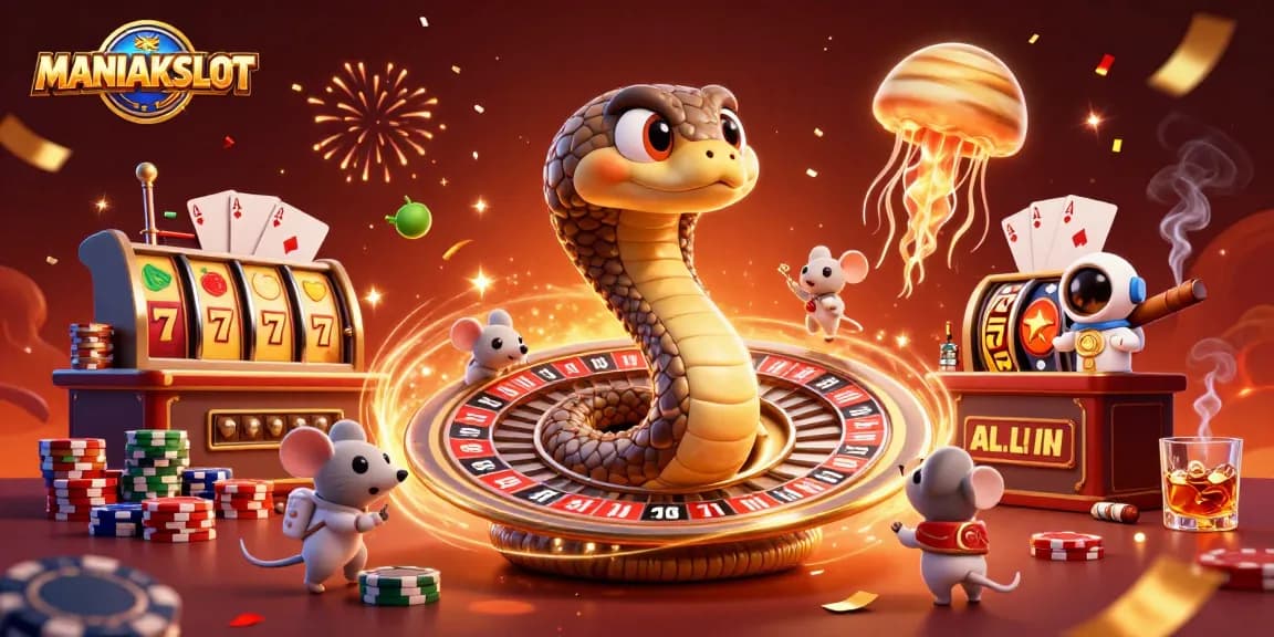 Experience thrilling gameplay with MANIAKSLOT at the center of a vibrant cosmic casino!
