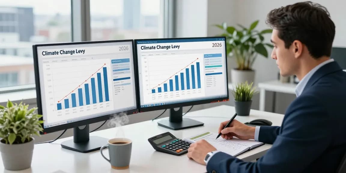 Analyzing ccl rates 2026 in a modern office with energy cost reports and dual monitors.