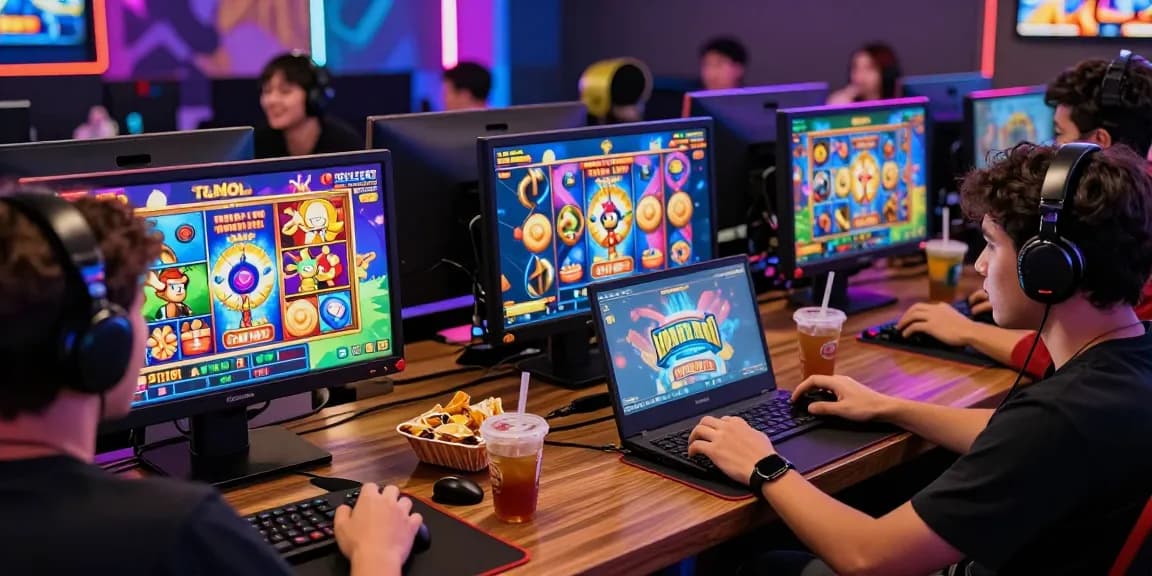 Players enjoying deposit tanpa minimal on slots, highlighting fun and excitement.