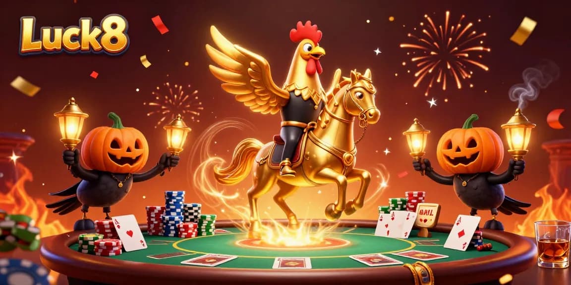 Experience the excitement of Luck8 with a vibrant casino scene showcasing gaming elements.