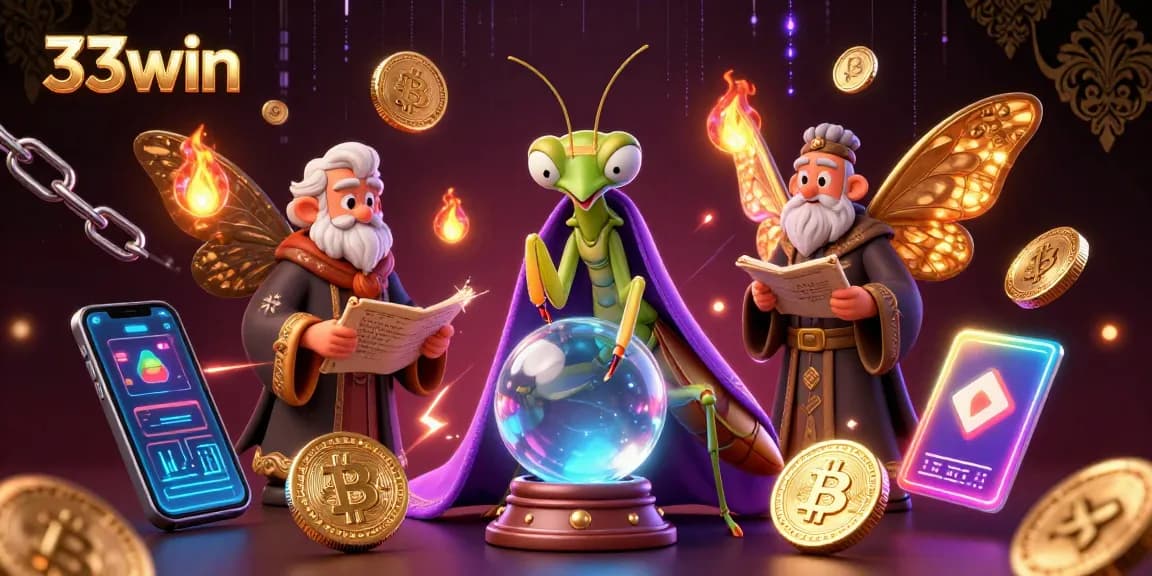 Engage with 33win for thrilling gambling action amidst vibrant energy and unique characters.