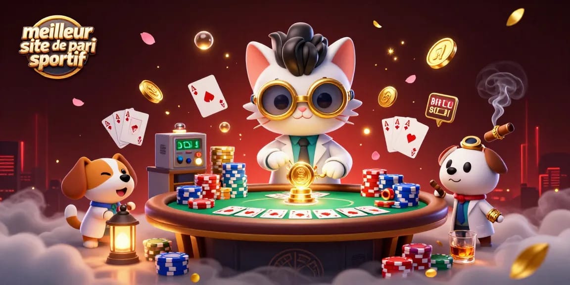 Gagnez sur le meilleur site de pari sportif avec une illustration dynamique de jeu de cartes.