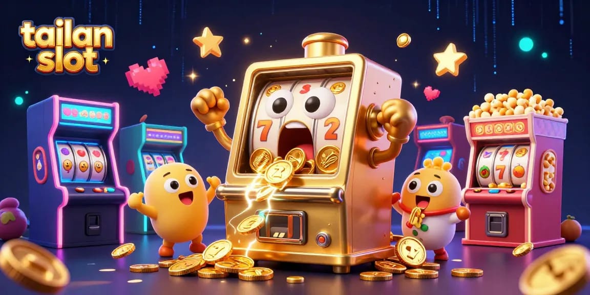 Experience the excitement of tailan slot as golden coins pour from the jackpot-winning machine.