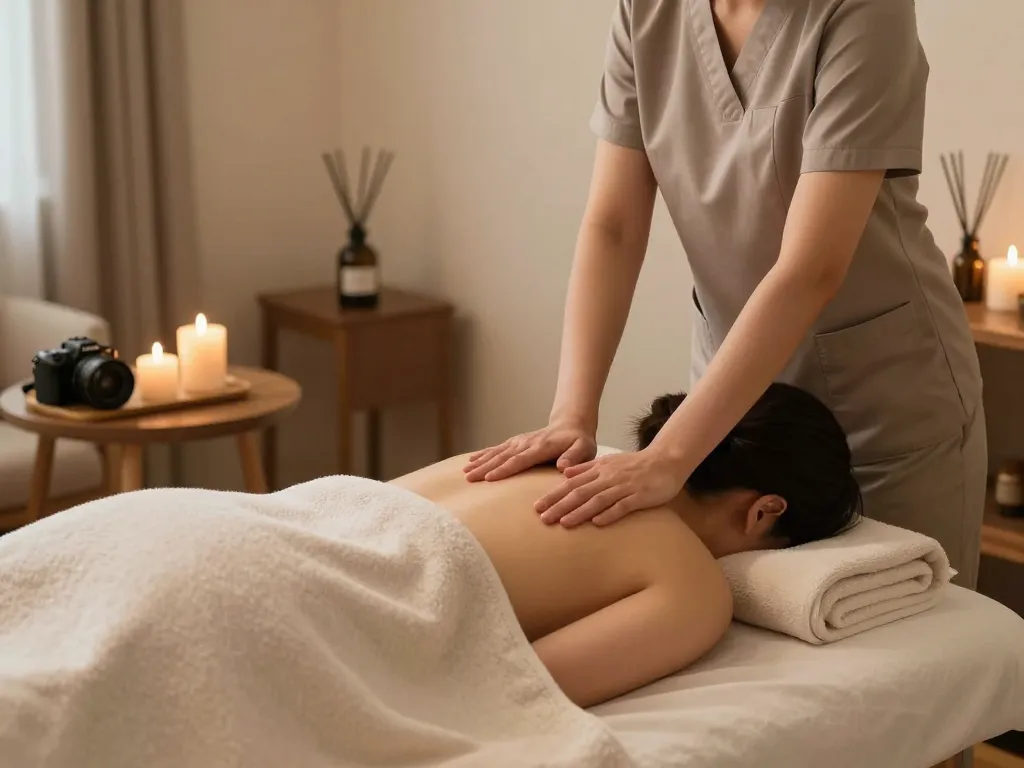 Experience luxurious 출장안마 at home with a professional masseuse in a calming atmosphere, enhancing relaxation and wellness.