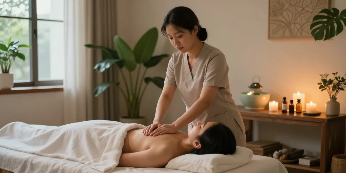 Experience 용인출장안마 with a professional Korean therapist in a serene home setting.