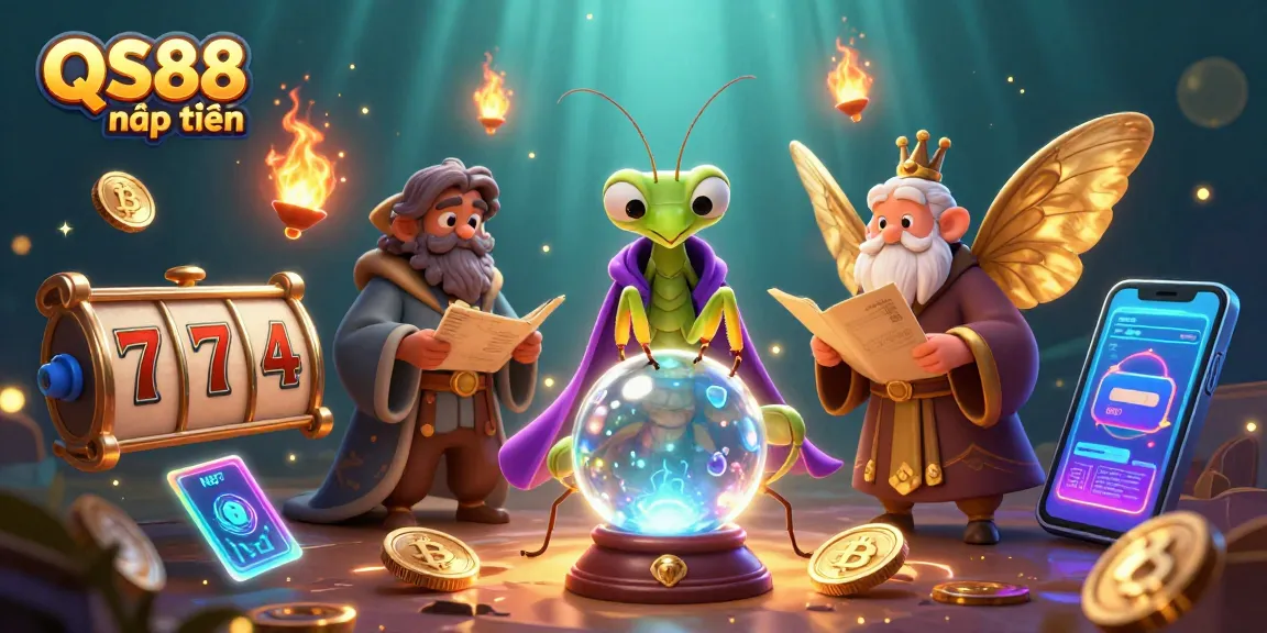 Experience QS88 nạp tiền with magical characters and dynamic gambling elements in a vibrant casino world.