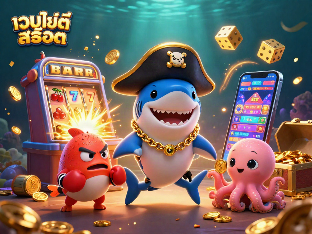 Experience exciting gameplay at เว็บไซต์สล็อต with colorful characters and casino elements shining under rich underwater visuals.
