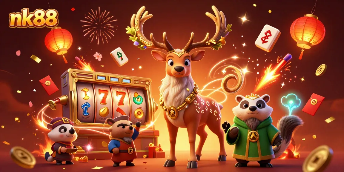 Experience thrilling gameplay with nk88 in this vibrant 3D casino scene filled with excitement and rich details.