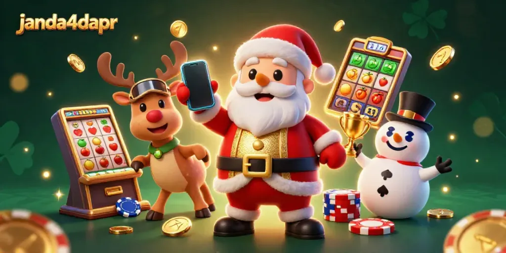 Menangkan slot jackpot di janda4dapr dengan Santa Claus dan teman-temannya dalam ilustrasi kasino 3D