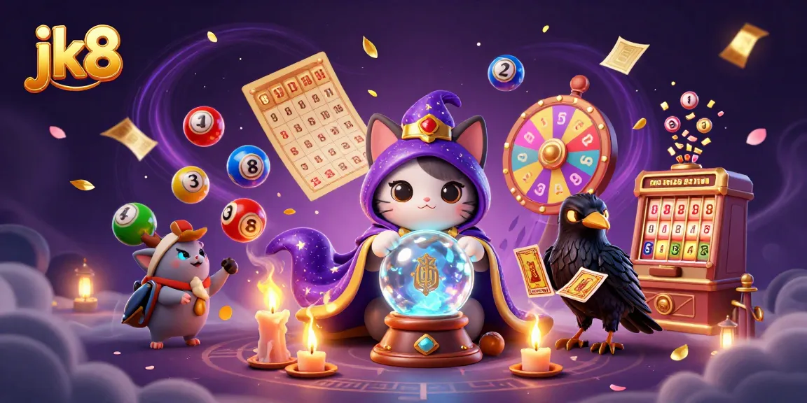 Experience thrilling gaming action at JK8 with vibrant lottery balls and mystical elements.