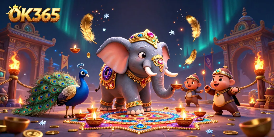 Experience thrilling gameplay at OK365 featuring vibrant casino elements in a dynamic scene.