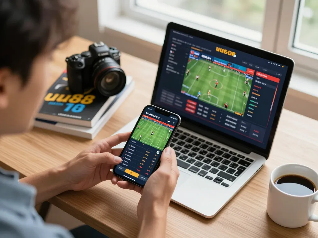 Engaging smartphone betting experience with nhà cái uu88 interface showcasing live sports odds.