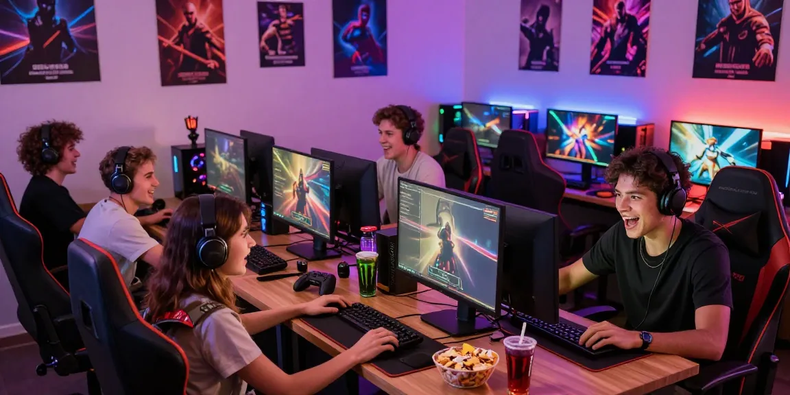 LUCK8 online gaming session with friends enjoying competitive play and snacks.