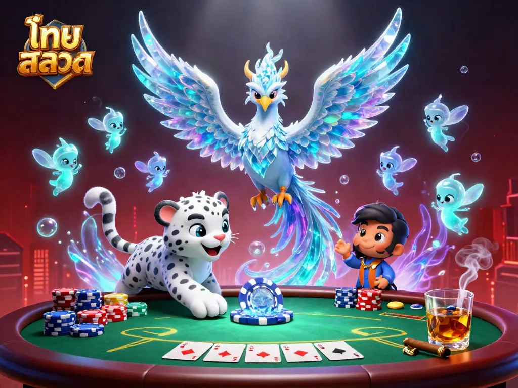 Experience thrilling gameplay with ไทย สล็อต in a vibrant casino scene featuring a magical phoenix