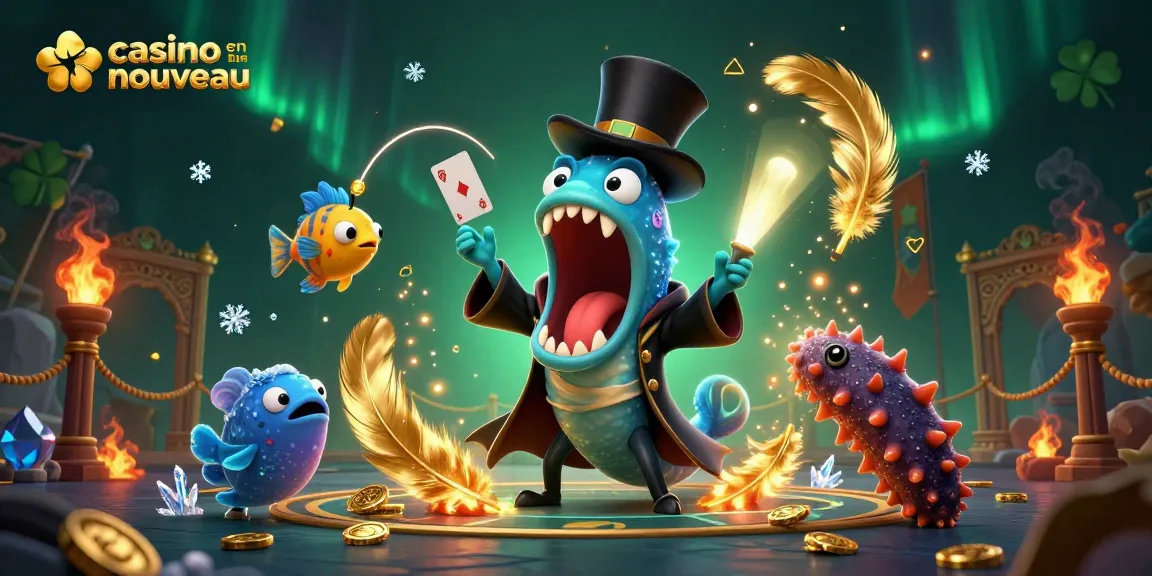 Gagnez avec le casino en ligne nouveau dans une scène magique avec un poisson-hâchette et un anguille
