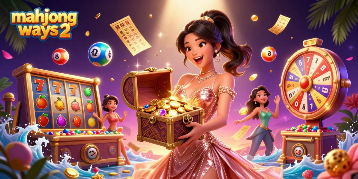 Experience thrilling mahjong ways 2 gameplay with golden treasures amid vibrant casino elements.