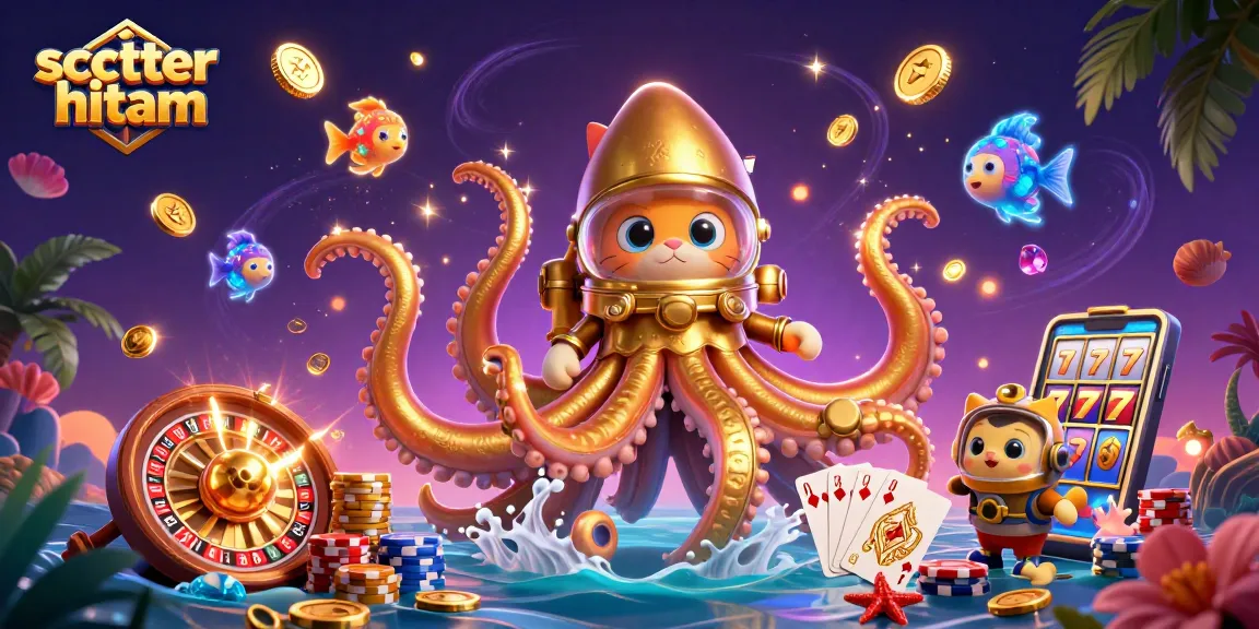 Experience scatter hitam with dynamic wins as kraken and diving cat dive into casino treasures and glory.