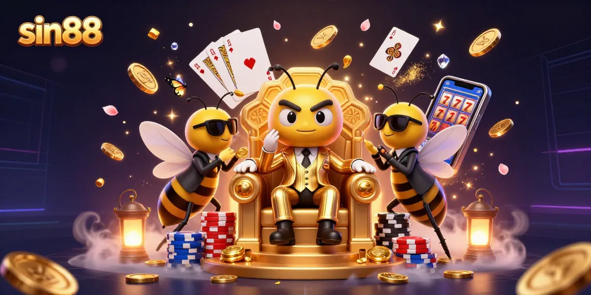 Experience exciting gameplay with sin88 featuring a bumblebee mob boss and vibrant casino elements.