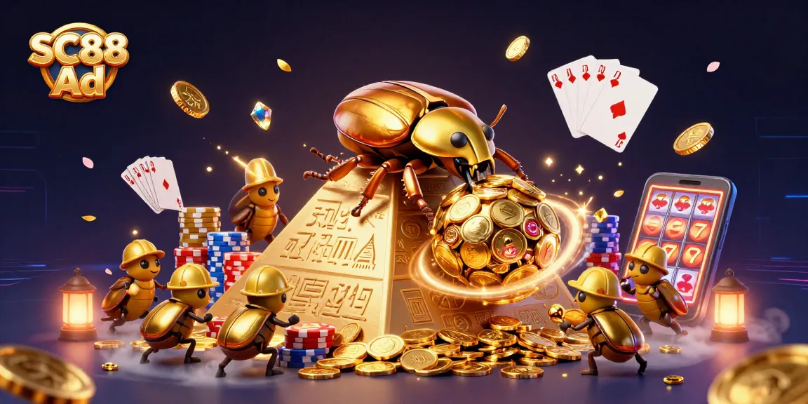 Engage players with SC88 Ad, showcasing a vibrant casino adventure filled with golden treasures.