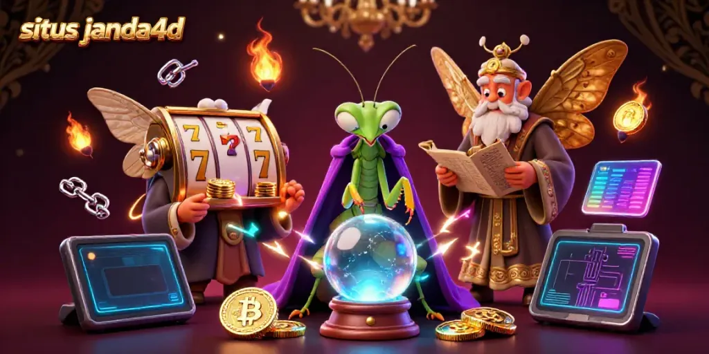 Menangkan jackpot dengan permainan slot di situs janda4d yang menampilkan karakter dan elemen berwarna-warni.