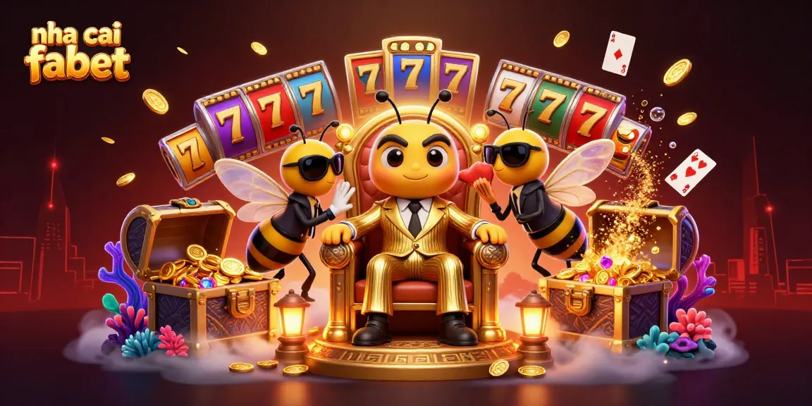 Engage with nha cai fabet featuring a dynamic 3D cartoon scene filled with vibrant casino elements.