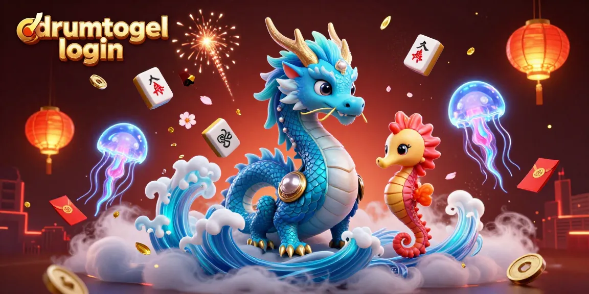 Log in drumtogel untuk menang dengan karakter naga air dan kuda laut.