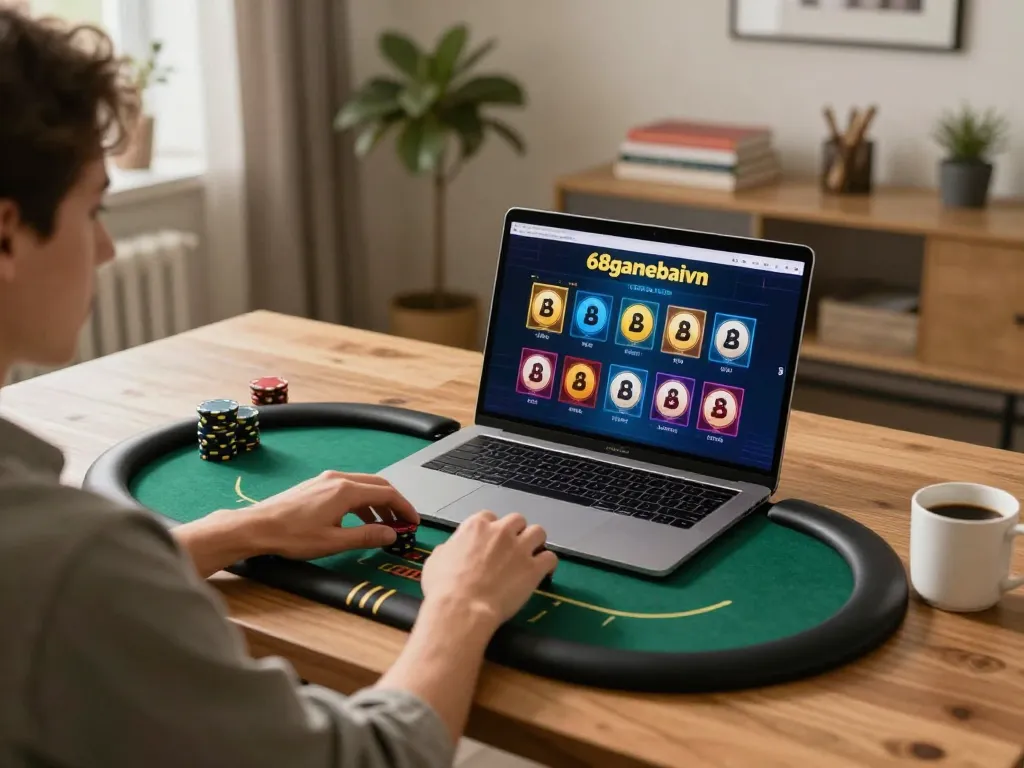 Engaging gameplay on 68gamebaivn online casino interface for poker.