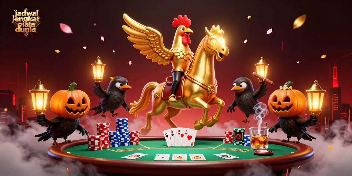 Experience the excitement of jadwal lengkap piala dunia with a golden rooster exploring a dazzling casino.