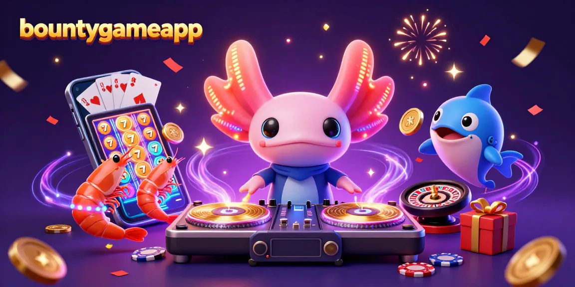 Memenangkan hadiah di bountygameapp dengan DJ axolotl dan elemen permainan kasino yang meriah.