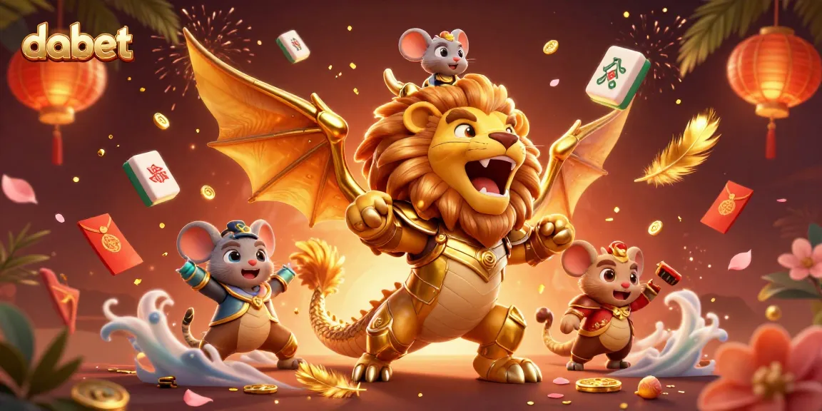 dabet showcases a dynamic 3D casino scene with vibrant creatures and casino elements igniting excitement.