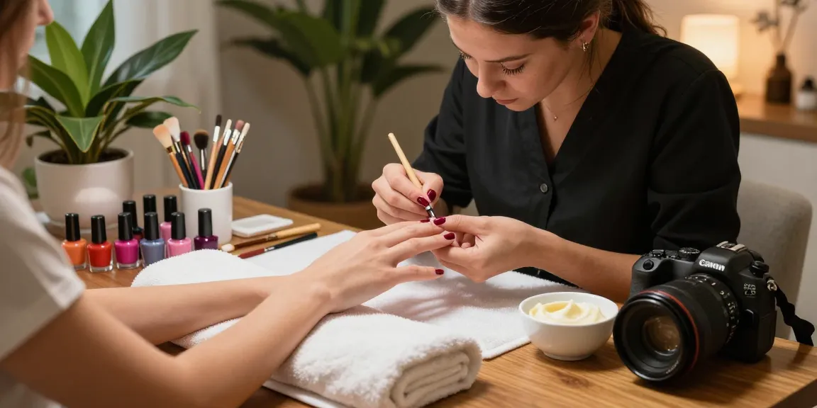 Manicure session at Paradise Nail Beauty with a focus on luxurious care.