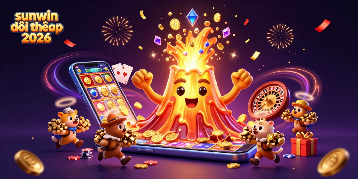 Experience wins with sunwin đổi thưởng 2026 as golden treasures erupt in this vibrant casino scene.